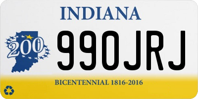 IN license plate 990JRJ