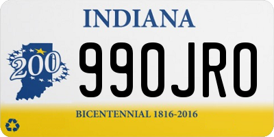 IN license plate 990JRO