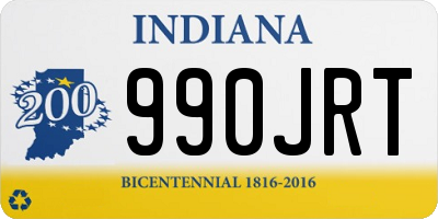 IN license plate 990JRT