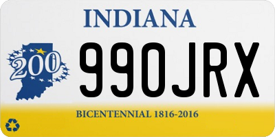 IN license plate 990JRX