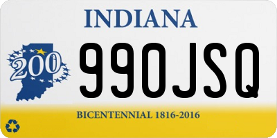 IN license plate 990JSQ