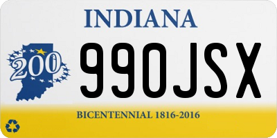 IN license plate 990JSX