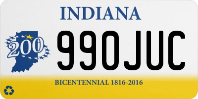 IN license plate 990JUC