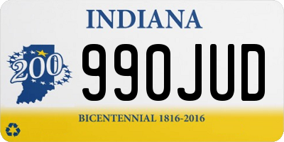 IN license plate 990JUD