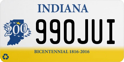 IN license plate 990JUI