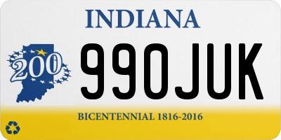 IN license plate 990JUK