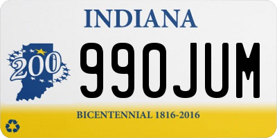 IN license plate 990JUM