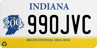 IN license plate 990JVC