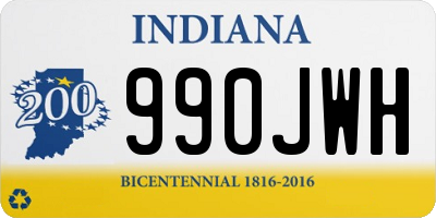 IN license plate 990JWH