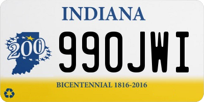 IN license plate 990JWI