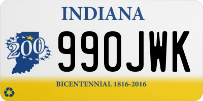 IN license plate 990JWK