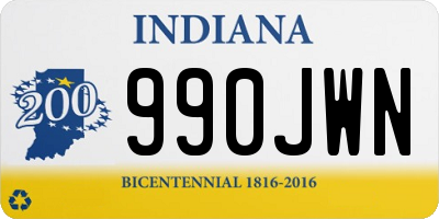 IN license plate 990JWN