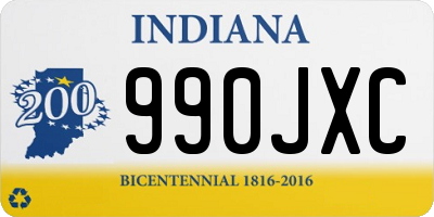 IN license plate 990JXC