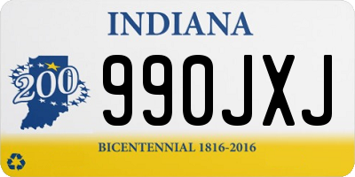 IN license plate 990JXJ