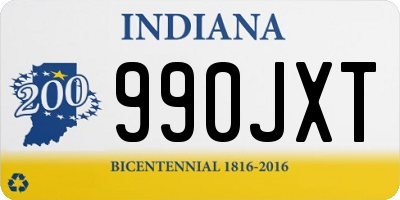 IN license plate 990JXT