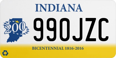 IN license plate 990JZC