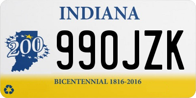 IN license plate 990JZK