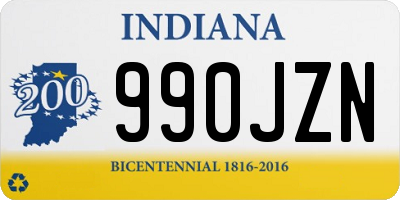 IN license plate 990JZN