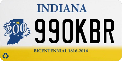 IN license plate 990KBR