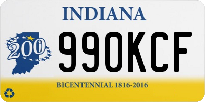 IN license plate 990KCF