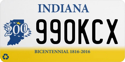 IN license plate 990KCX