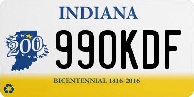 IN license plate 990KDF