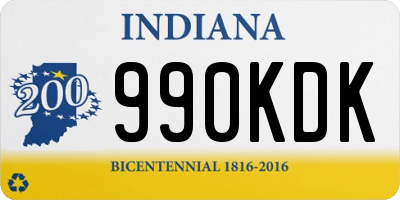 IN license plate 990KDK