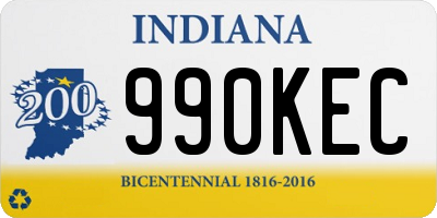 IN license plate 990KEC