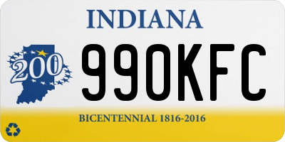 IN license plate 990KFC