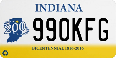 IN license plate 990KFG