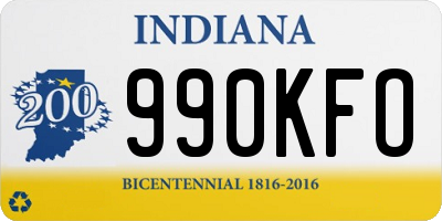 IN license plate 990KFO