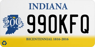 IN license plate 990KFQ