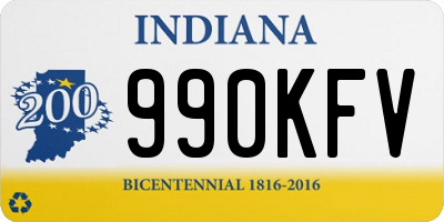 IN license plate 990KFV