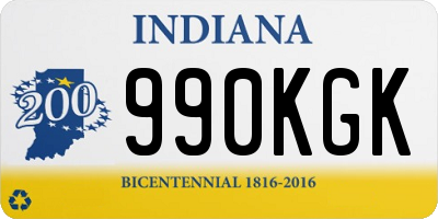 IN license plate 990KGK