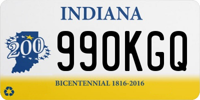 IN license plate 990KGQ