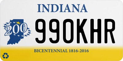 IN license plate 990KHR