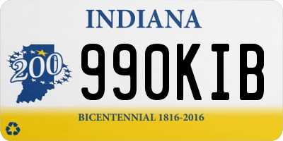 IN license plate 990KIB