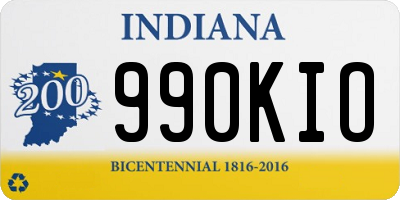 IN license plate 990KIO