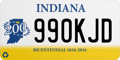 IN license plate 990KJD