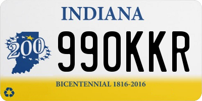 IN license plate 990KKR