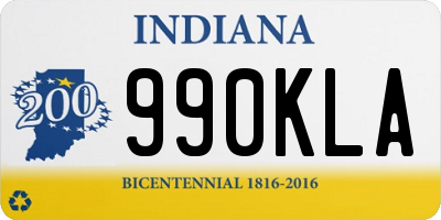 IN license plate 990KLA