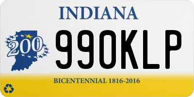 IN license plate 990KLP