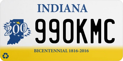 IN license plate 990KMC