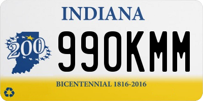 IN license plate 990KMM