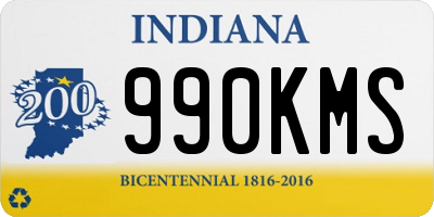 IN license plate 990KMS