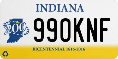 IN license plate 990KNF
