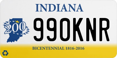 IN license plate 990KNR