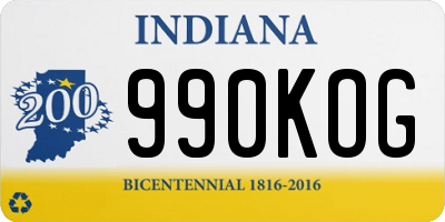 IN license plate 990KOG