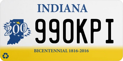 IN license plate 990KPI