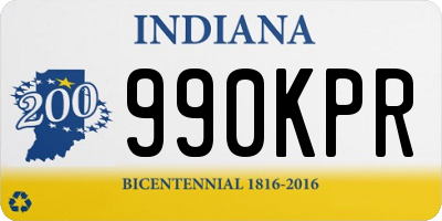 IN license plate 990KPR